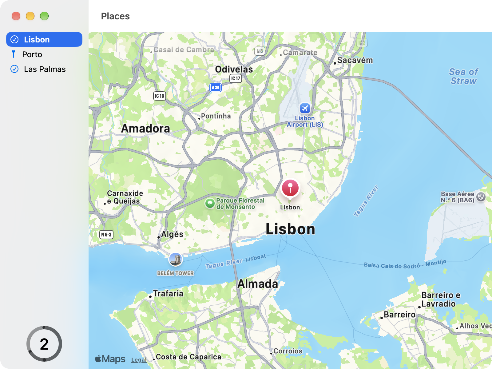 Places on macOS