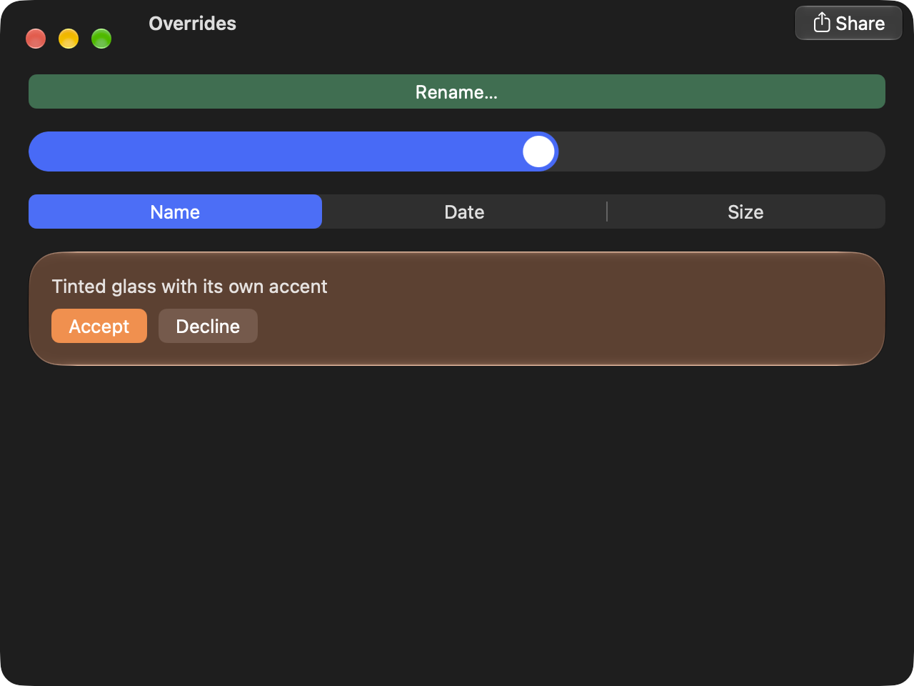 Overrides on macOS