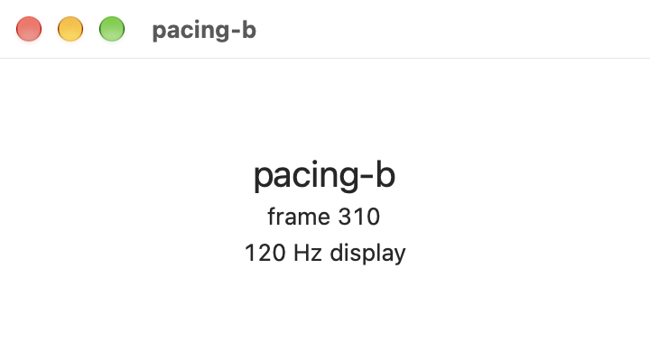 Pacing on macOS