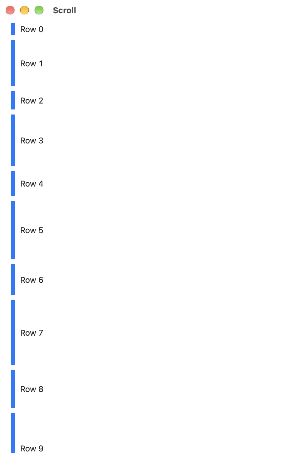 Scroll on macOS